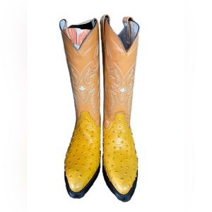 Lejanoeste Ostrich Men’s Narrow Round Toe Boots